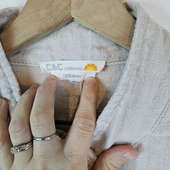 C&C California linen‎ jacket, beige, approx size M - Picture 3 of 5